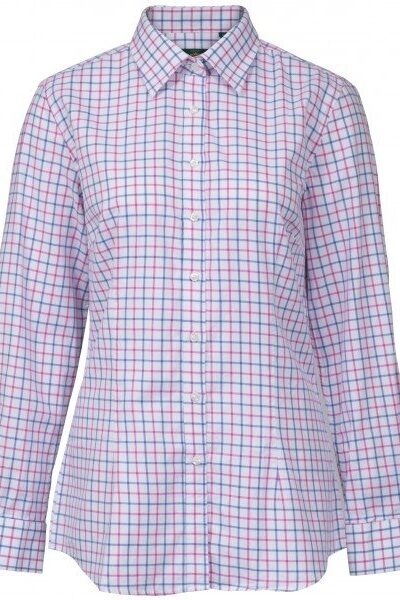 Alan Paine Bromford Ladies Check Shirt - Blue and Pink